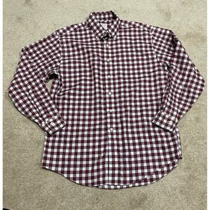 Brooks Brothers 346 Sz M Non-Iron Longsleeve Checkered Button Up Shirt